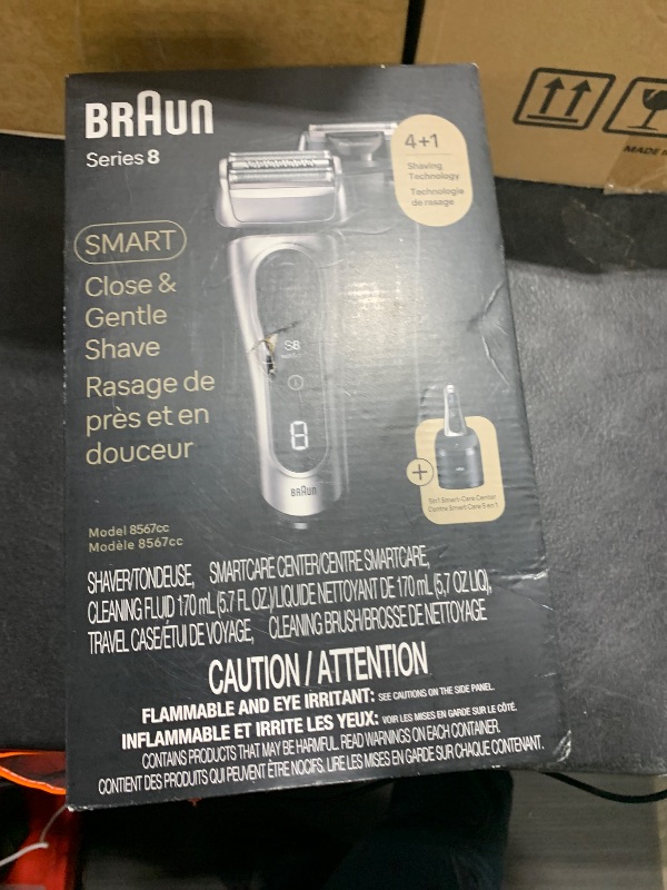 Photo 1 of Braun Series 8 8567cc Electric Razor for Men, 4+1 Shaving Elements & Precision Long Hair Trimmer, 5in1 SmartCare Center, Close & Gentle Even on Dense Beards, Wet & Dry Electric Razor, 60min Runtime
