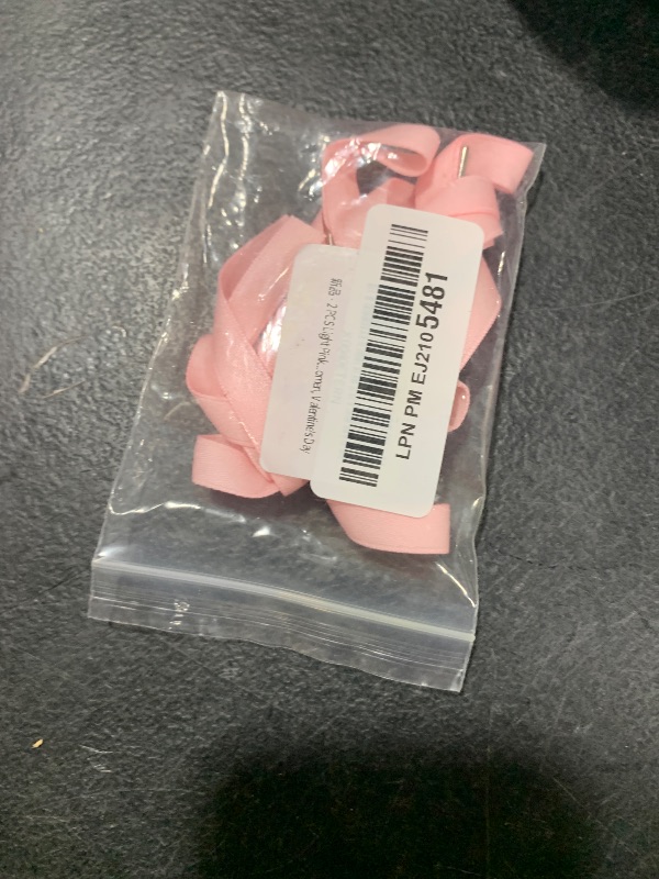 Photo 1 of 2 PCS Light Pink Hair Clips with Tassel Satin Ribbon Accessories for Women, Valentine's Day