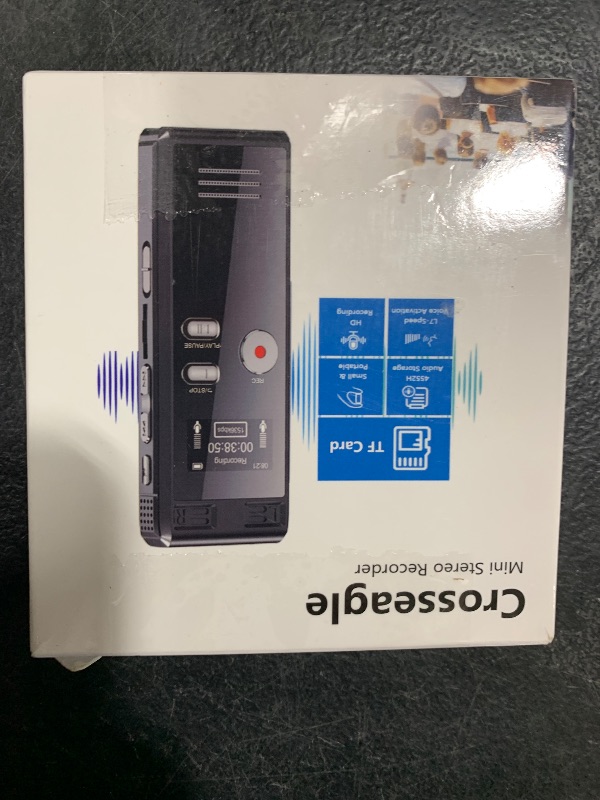 Photo 1 of 64GB Digital Voice Activated Recorder with Playback - 4552 Hours Audio Recording Device, 3072Kpbs HD Dual MIC Tape Recorder Device for Lecture A-B Repeat, MP3 Player,?64GB TF Card Included?