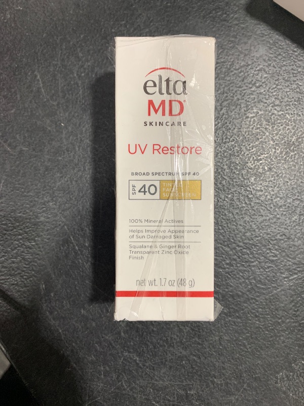 Photo 1 of EltaMD UV Restore Tinted Sunscreen for Face SPF 40, Tinted Mineral Sunscreen for Sun Damaged Skin Repair Face, Anti Aging Zinc Oxide Moisturizer Formula, 1.7 oz