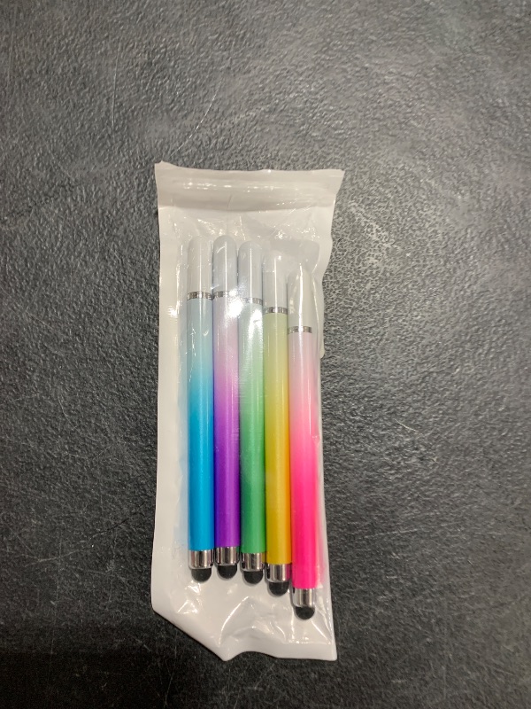 Photo 1 of AmberVec Stylus Pens for Touch Screens, Universal 2 in 1 Stylus Pen for iPad Compatible with iPhone, iPad, Android, Microsoft Tablets, Phones, Surface,[5 Pack]-Blue,Green,Pink,Purple,Yellow