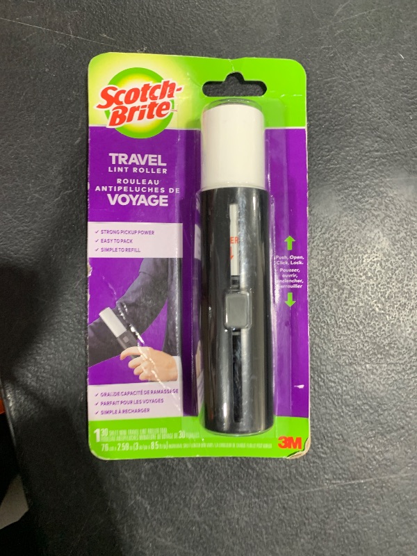 Photo 1 of Scotch-Brite Mini Travel Lint Roller, Works Great On Pet Hair, 30 Sheets