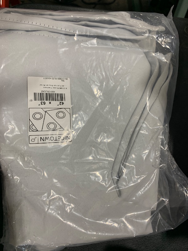 Photo 1 of NICETOWN Window Treatment Thermal Insulated Grommet Room Darkening Curtains Drapes for Bedroom(2 Panels,42 by 63,Platinum-Greyish White)