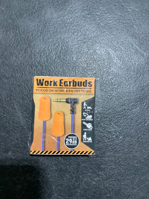 Photo 1 of Hearprotek earplug Headphones for Work, Safety Foam Earbuds Headphones That Look Like earplugs for Hearing Protection Noise Isolation-Great for Work Shift, Construction, Lawn Mowing, Heavy Machinery