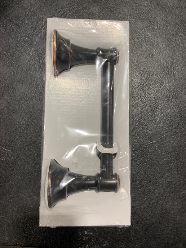 Photo 1 of Moen Ashville Mediterranean Bronze Pivoting Paper Holder, Wall Mount Traditional Toilet Roll Holder, DN7908BRB