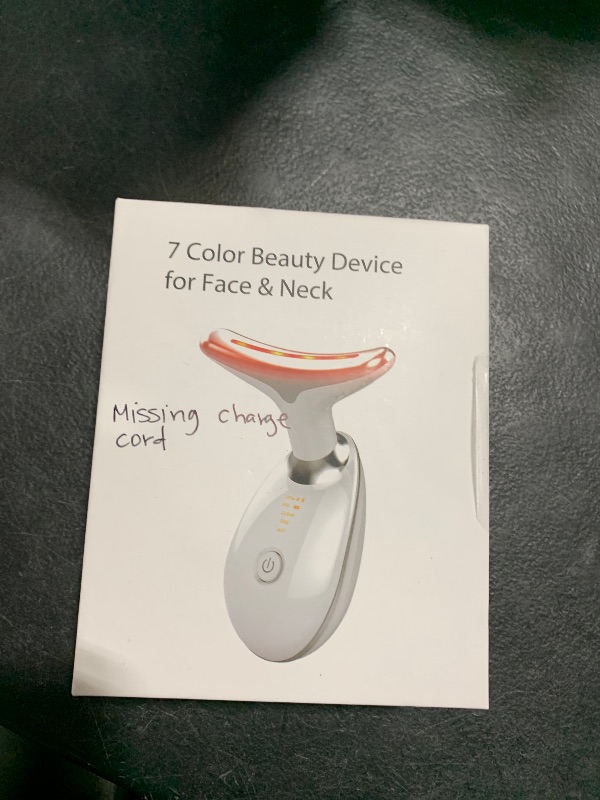 Photo 1 of ELISHINE Light Based Multifunctional Facial Massager, 7 Color Portable Face Massager Tool for Skin Care, Glossy White