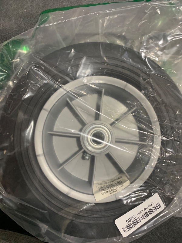 Photo 1 of Titan 10" Flat-Proof Solid Rubber Wheel, 300-lb. Capacity, Black