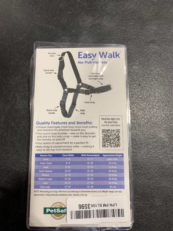 Photo 1 of PetSafe Easy Walk No-Pull Dog Harness - The Ultimate Harness to Help Stop Pulling - Take Control & Teach Better Leash Manners - Helps Prevent Pets Pulling on Walks, Small, Charcoal/Black