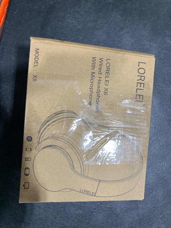 Photo 1 of LORELEI X6 Over-Ear Headphones with Microphone, Lightweight Foldable & Portable Stereo Bass Headphones with 1.45M No-Tangle,Wired Headphones for Smartphone Tablet MP3 / 4 (Purple-Black)