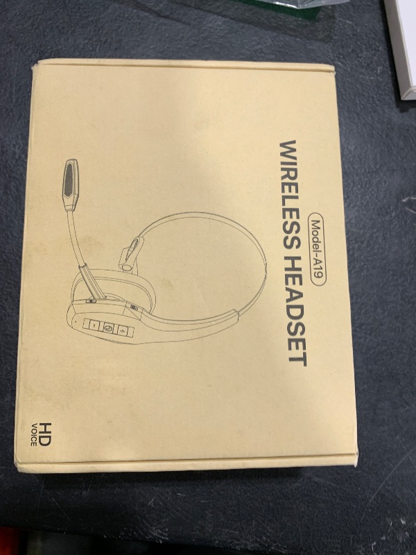 Photo 1 of Trucker Bluetooth Headset, Wireless Headset with Mic, Bluetooth Headsets with Dual Noise Cancelling Microphone & Mute Button, 55Hrs Working Time PC Headsets for Cell Phones, Computer, Truck Driver