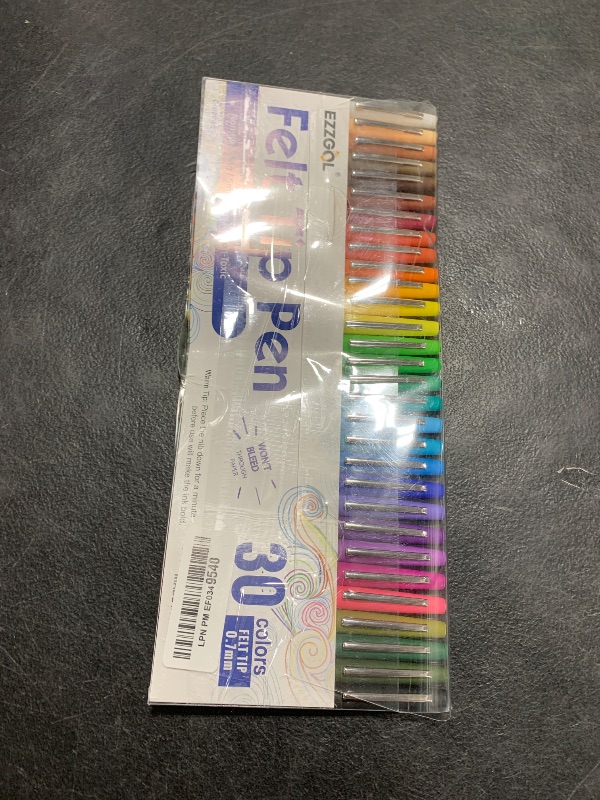 Photo 1 of Ezzgol 30 Colors Felt Tip Pens, 30 Pack, 0.7mm Premium Medium Fine Point, Felt Tip Markers For Valentines Day Gift Writing, Journal, Planner Coloring, Note Taking, Drawing, Art, School