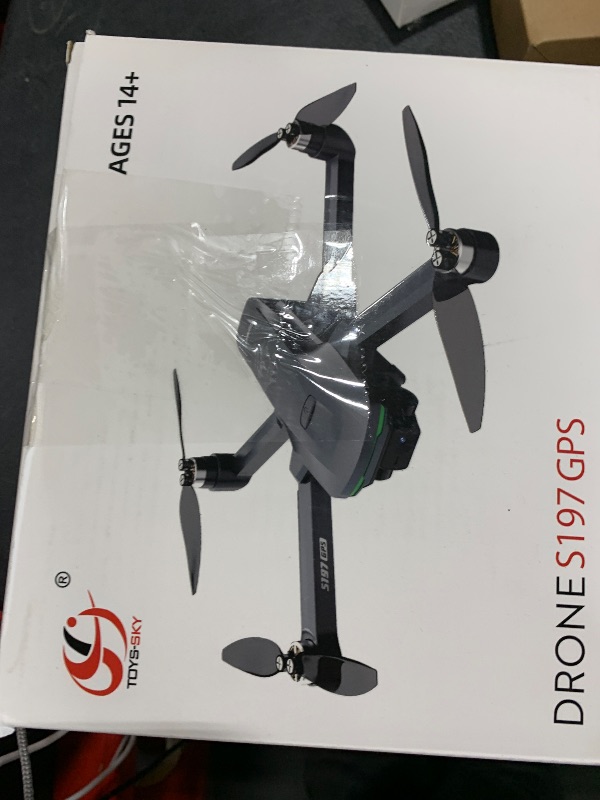 Photo 1 of S197 foldable drone HD camera with screen fixed height hovering one key takeoff and landing 3 batteries safety aerial photography toys indoor and outdoor remote control quadcopter