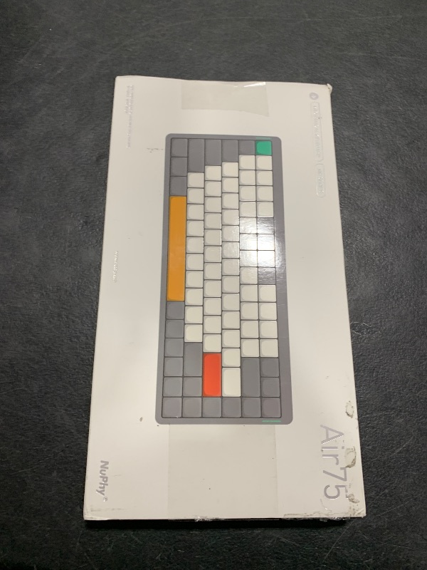 Photo 1 of nuphy Air75 V2 Portable 75% Mechanical Keyboard,Wireless Keyboard,Supports Bluetooth/2.4G/USB-C RGB Bluetooth Keyboards,Compatible with Windows/Mac OS/Linux Systems Grey-Gateron Cowberry Switch