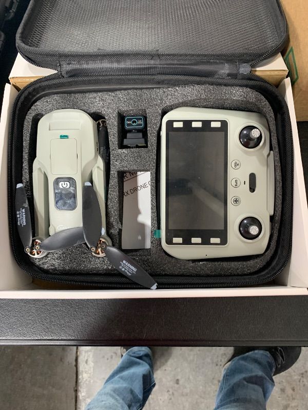 Photo 1 of INCOMPLETE SET SELLING FOR PARTS!!!!!!!!!!!!!!!!---------------------------------------------Drone with Camera for Adults 4K, Upgraded 4.5inch LCD RC Screen, GPS 2-Axis Gimbal Quadcopter Brushless Motor, Auto Return, Follow Me, Waypoint Fly, Optical Flow,