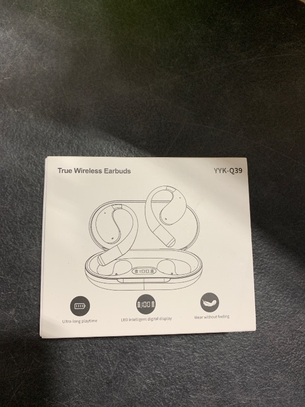Photo 1 of AI Language Translation Wireless Earbuds Bluetooth 5.4 Real Time Open Ear Headphones, Translator for 144 Languages & Accents,LED Digital Display Charging, Long Battery Life, Fit iOS and Android, Black