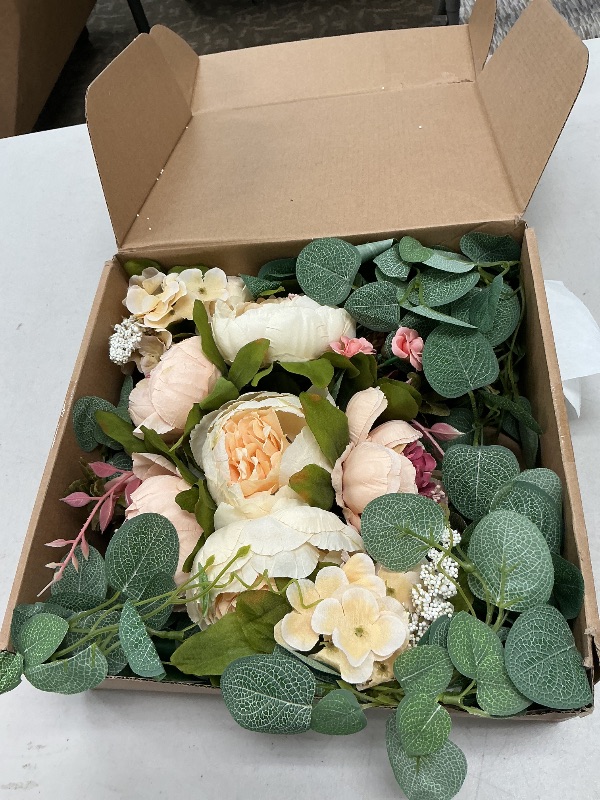 Photo 1 of ponatia Small Wedding Arch Flowers (Pack of 2), Artificial Dusty Rose Flowers for Wedding Welcome Signs Decorations and Arch Flower for Wedding Ceremony Reception (Dusty Rose & Blush)