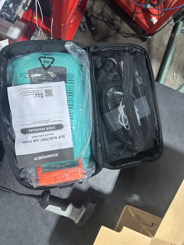 Photo 1 of Swonder Seawolf 20 PSI Battery Powered Paddle Board Pump, 9000mAh, Dual Stage, Active Cooling System, 6 Nozzles, Includes Typ-C Cable, 1 Year Limited Warranty
