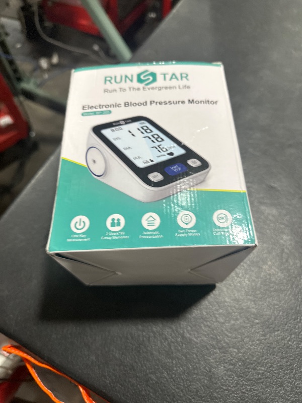 Photo 1 of Runstar Upper Arm Blood Pressure Monitor with Wide Range Cuff (8.7'' -16.5'') for Home Use FSA/HSA Eligible, Automatic Digital BP Machine with Storage Bag, 2x99 Reading Memory