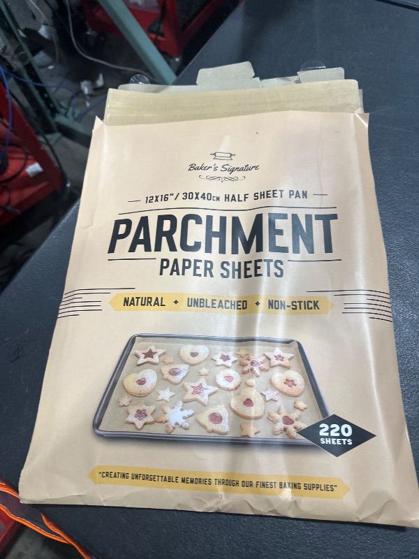 Photo 1 of 220 PCS Parchment Paper Baking Sheets, 12x16 Inches by Baker's Signature | Precut Non-Stick & Unbleached - Will Not Curl or Burn, Non-Toxic & Comes in Convenient Packaging