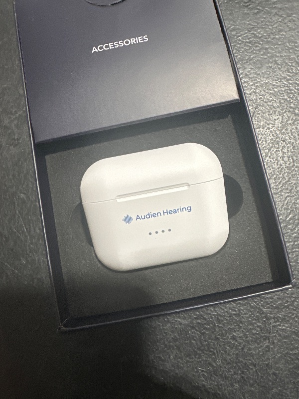 Photo 1 of Audien ATOM PRO 2 Wireless Rechargeable OTC Hearing Aid, Premium Comfort Design and Nearly Invisible