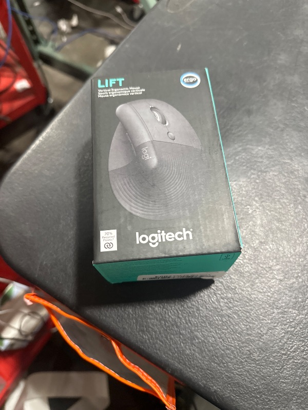 Photo 1 of Logitech Lift Vertical Ergonomic Mouse, Wireless Bluetooth or USB Receiver, Quiet Clicks, 4 Buttons, Right Hand Wireless Mouse, Windows/macOS/iPadOS, Laptop, PC - Graphite
