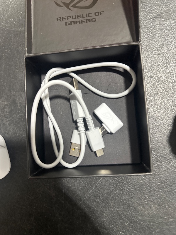 Photo 1 of ASUS ROG Cetra True Wireless Gaming Headphones (2.4 GHz & Bluetooth 5.3, ROG SpeedNova, 24-bit 96 kHz Audio, Bone-Conduction AI Microphones, Adaptive ANC, 46-Hour Battery Life)- Moonlight White