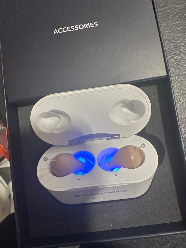 Photo 1 of Audien ATOM PRO 2 Wireless Rechargeable OTC Hearing Aid, Premium Comfort Design and Nearly Invisible