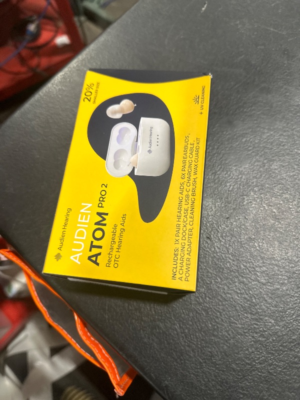 Photo 1 of Audien ATOM PRO 2 Wireless Rechargeable OTC Hearing Aid, Premium Comfort Design and Nearly Invisible