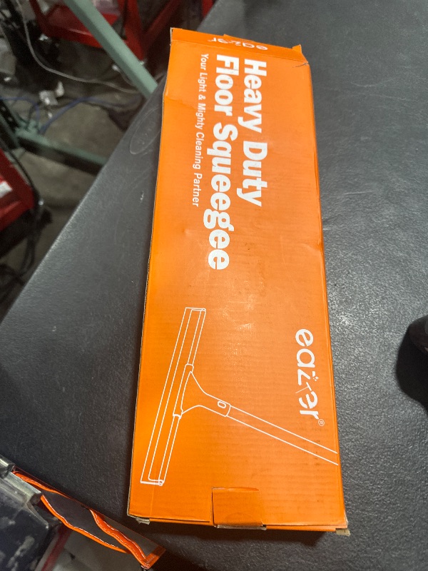 Photo 1 of Eazer Floor Squeegee Broom: Heavy Duty Scrubber with Extendable 50.3'' Aluminum Pole and Rubber Blade for Kitchen, Swimming Pool, Concrete Floors,Shower,Tiles,Garages,Windows,Glass,Pet Hair Removal
