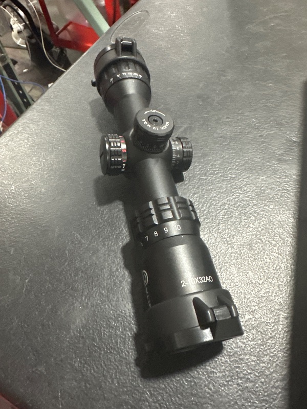 Photo 1 of CVLIFE 2-10x32 MPVO AO Rifle Scope with Locking Turret, 5 Levels Red & Green Illuminated Reticle, Parallax Adjustment, Second Focal Plane, 30mm Offset Scope Mount