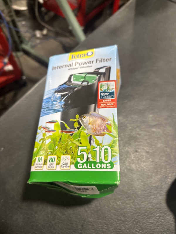 Photo 1 of Tetra Whisper Internal Power Filter 5 To 10 Gallons, For aquariums, In-Tank Filtration With Air Pump, Black