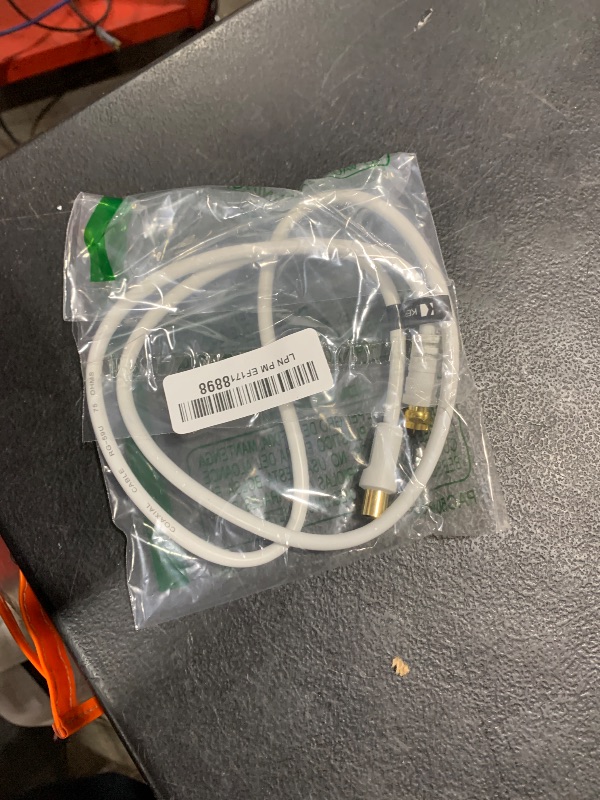 Photo 1 of Coaxial Aerial F Connector Male Plug to RF M-Male Cable for Satellite Sat Freesat Xfinity, AT&T, WOW!, T TV HDTV DVB DVD Radio / Coax Ariel Freeview Lead Television Antenna Cord Broadband – 3 ft White