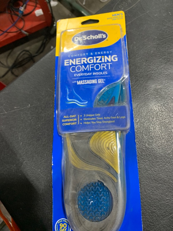 Photo 1 of Dr. Scholl’s Energizing Comfort Men’s Everyday Insoles with Massaging Gel - Clinically Proven, All-Day Energy and Comfort Inserts with Patented Triple Gel Design - Shock Absorbing, Arch Support