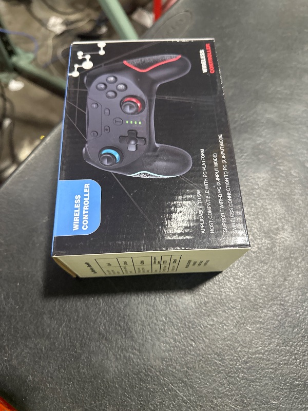 Photo 1 of Cuetpetlo Wireless Pro Controller for Switch/Switch Lite/Switch OLED, with Macro Function, Automatic Fire Function, 3-step TURBO Speed, Sleep Wakeup, 6-Axis Gyro Sensor (Black blue)