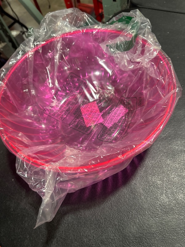 Photo 1 of Party Essentials Hard Plastic 192-Ounce Serving Bowl, Neon Pink