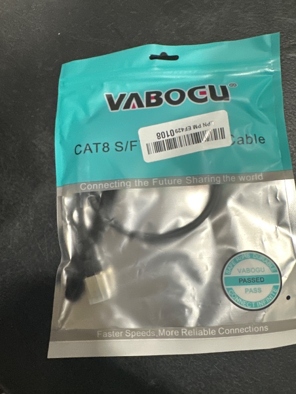 Photo 1 of Cat 8 Ethernet Cable, 1.5Ft 3Ft 6Ft 10Ft 15Ft 20Ft 30Ft 40Ft 50Ft 60Ft 100Ft Heavy Duty High Speed Internet Network Cable, Professional LAN Cable Shielded in Wall, Indoor&Outdoor