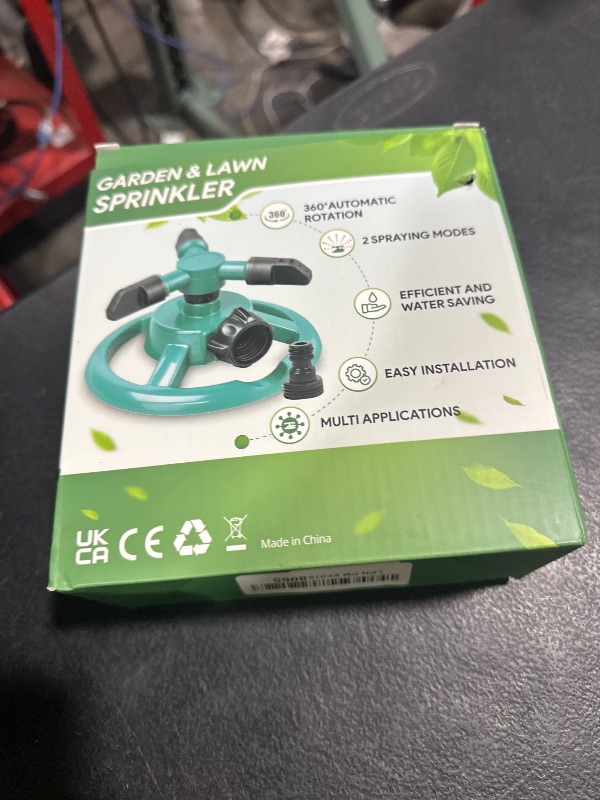 Photo 1 of Sprinklers for Yard, Water Sprinkler for Lawn, 360 Degree Rotating Lawn Sprinkler for Yard Large Area, Yard Sprinklers for Kids, Pets Playing