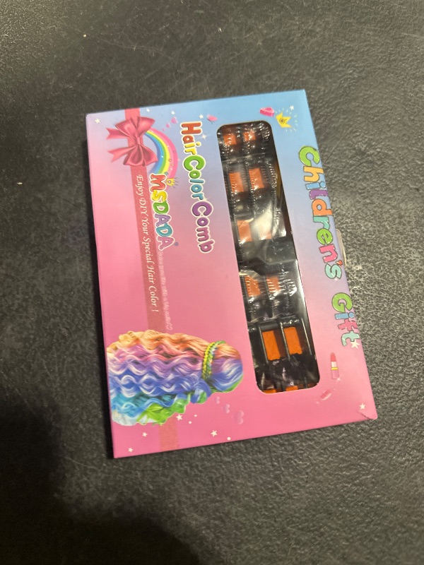 Photo 1 of New Hair Chalk Comb Temporary Bright Hair Color Dye for Girls Kids, Washable Hair Chalk for Girls Age 4 5 6 7 8 9 10 Birthday Cosplay DIY Halloween, Christmas (Orange)