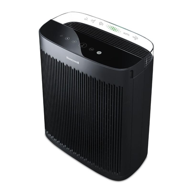 Photo 1 of Honeywell HEPA Air Purifier for Home, 2423 Ft² Rooms in 1 hour, Air Quality Monitor, Auto Mode, Reduces Allergens, Dust, Pollen, Pet Dander, Odors, All Smoke Types, Black, HPA5300B