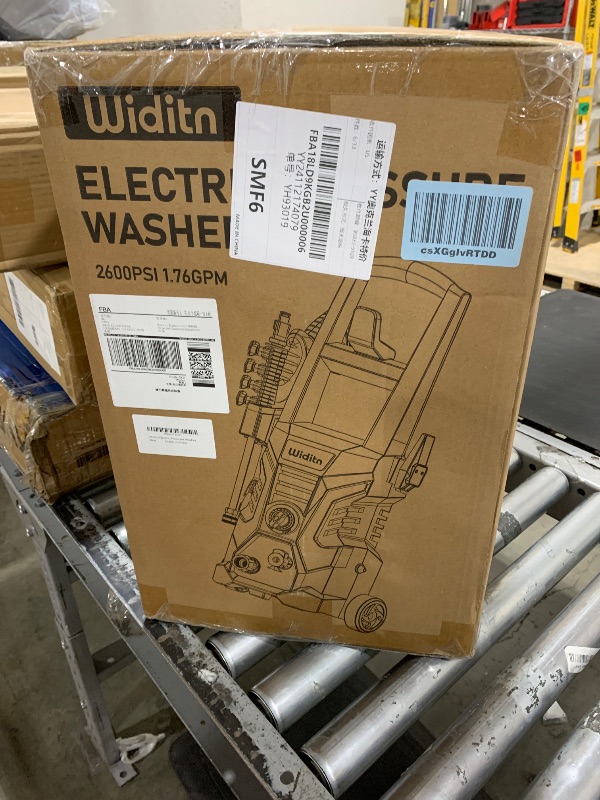 Photo 1 of Widitn 2025 Upgraded Electric Pressure Washer, 2600 PSI 1.76 GPM Power Washer with Foam Cannon, 4-Nozzle Set, 25FT Hose 35FT Power Cord, High Pressure Washer for Cars, Fences, Driveways, Home, Patios