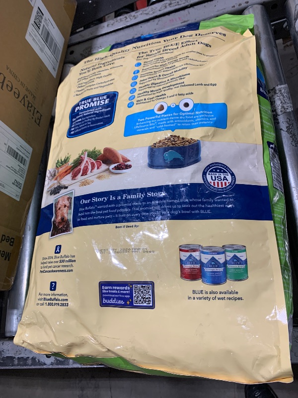 Photo 1 of EXP: 03/21/2026 - Blue Buffalo Life Protection Formula Adult Small Breed Dry Dog Food, Supports High Energy Needs, Made with Natural Ingredients, Lamb & Brown Rice Recipe, 15-lb Bag