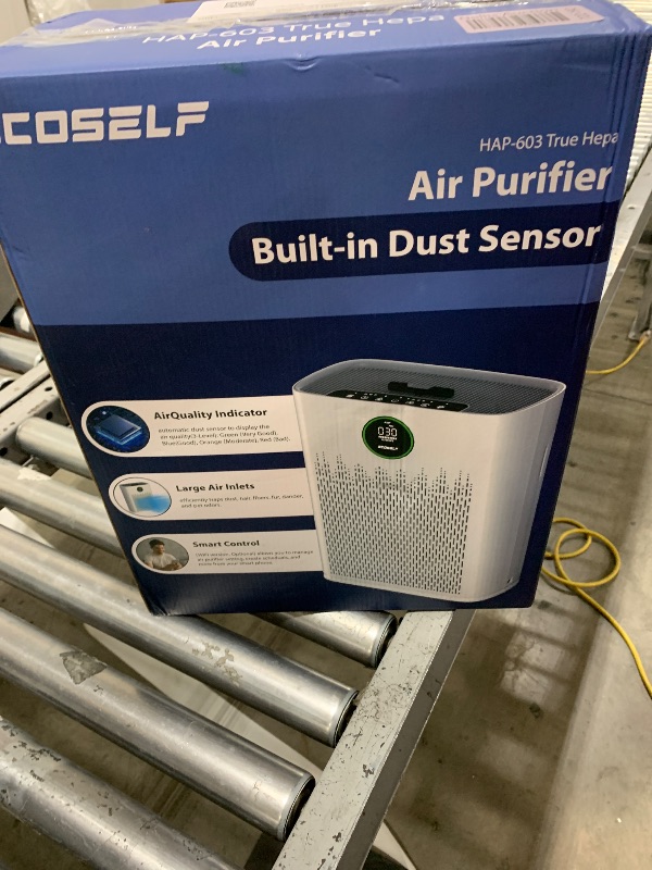 Photo 1 of Air Purifiers for Home Large Room, with Smart Mode, PM2.5 Air Quality Display, 22dB Sleep Mode, Aromatherapy, Cover Up to 1295 Ft² with 2X-Purification & 360°Air Outlet, HAP603, White