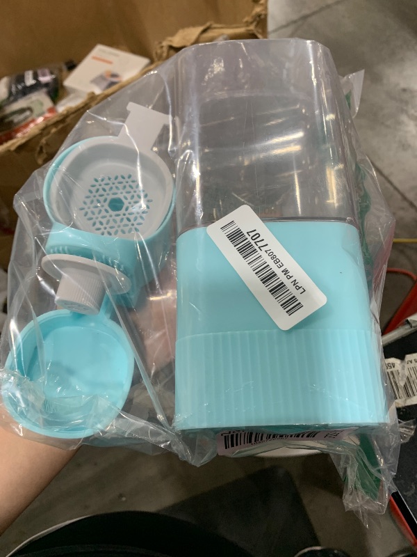 Photo 1 of Cage Hanging Auto Gravity Food Water Dispenser, Automatic Pet Cat Rabbit Feeder Waterer Dispenser Set, Cage Food Bowl Water Bottle for Small Puppy Bunny Ferret Chinchilla Hamster Guinea Pig (Blue)