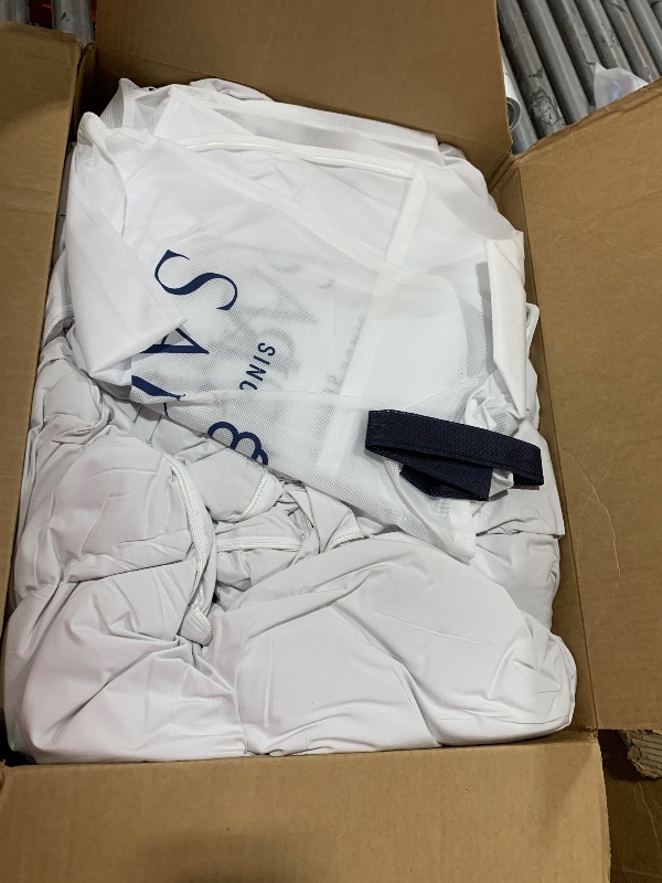 Photo 1 of Saisier White Goose Feathers Down Fiber Comforter Queen Size, Premium All Season Duvet Insert, 750 Fill 1200TC Power Hotel Style Bedding Comforter, 42 Oz Lightweight and Medium Warmth (90x90,White)
