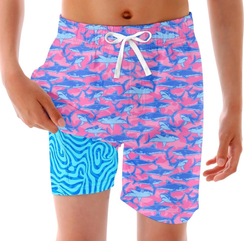 Photo 1 of Boys Swim Trunks with Compression Liner Swimming Shorts Quick Dry Bathing Suit for 8 years
