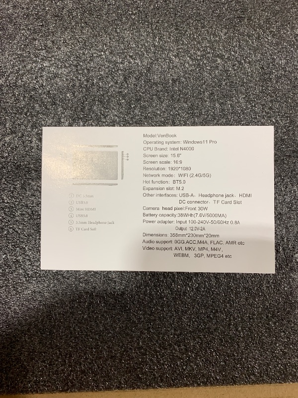 Photo 1 of NIAKUN 15.6'' Laptop Computer, N4000 Processor Laptops with 8GB RAM, 256GB SSD,15.6 inch FHD 1920 * 1080 Display, WIFI5, BT4.2, Windows 11 Pro