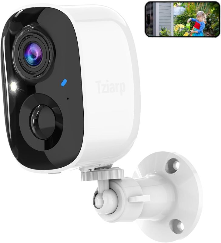 Photo 1 of 2K UHD Smart Wireless Security Camera Indoor/Outdoor,Battery Powered WiFi Camera with Color Night Vision, Motion Detection, 2-Way Audio, Weatherproof, Cloud/SD Storage for Home Security (2.4GHz Only)
