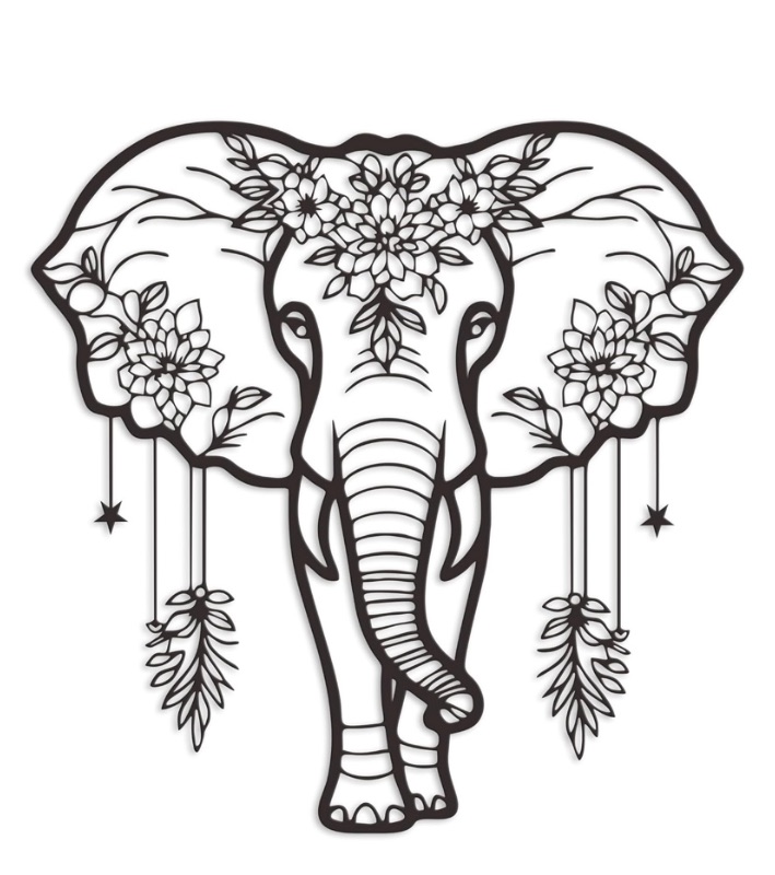 Photo 1 of Rajukit Metal Elephant Decor – Aesthetically Pleasing African Elephant Wall Art and Bathroom Decor – Durable Animal Head Wall Décor for Home & Kitchen