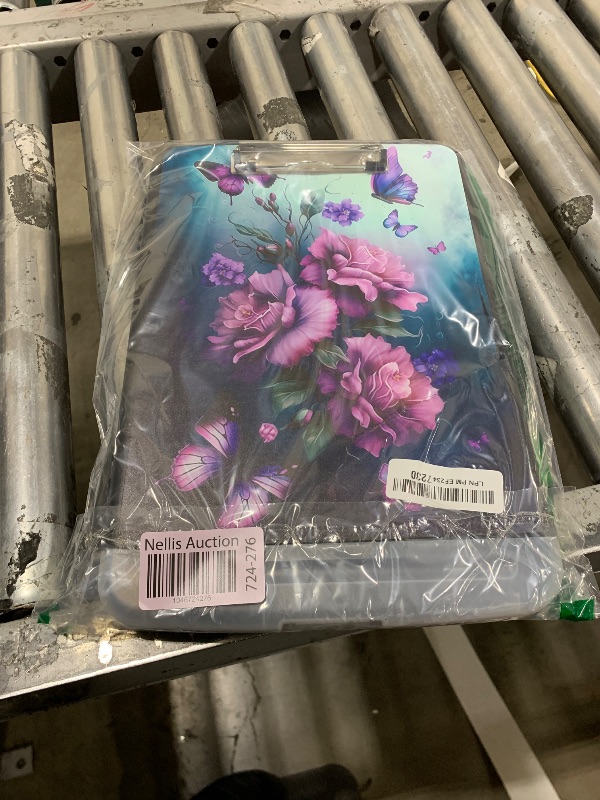 Photo 1 of Clipboard with Storage,Heavy Duty Plastic Storage Clipboard with Low Profile Clip,Teacher Must Haves,Office Supplies,Pink Butterfly Flower