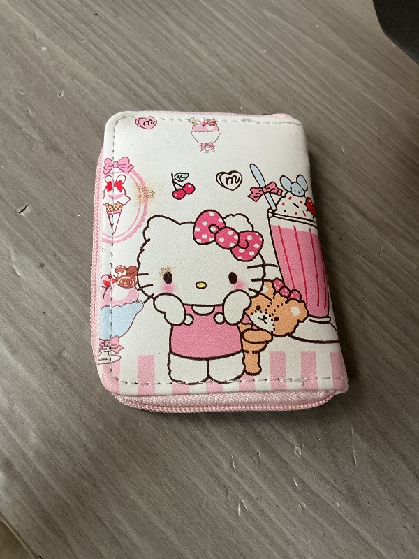 Photo 1 of Cute Cartoon Wallet for Women and Girl, Small PU Leather Zipper Coin Credit Cards Anime Purse with Cute Keychain, 2Pce (Cartoon Wallet-03)